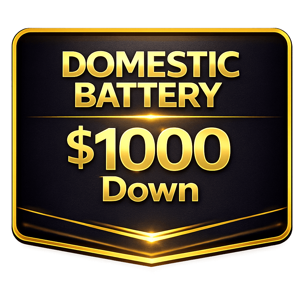 Domestic battery: $1,000 down